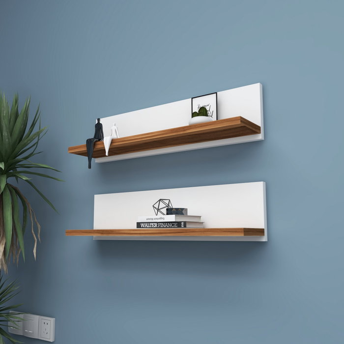 Hanah Home Estantería de Pared Blanca de 60 cm Hanah Home Estantería de Pared Blanca de 60 cm